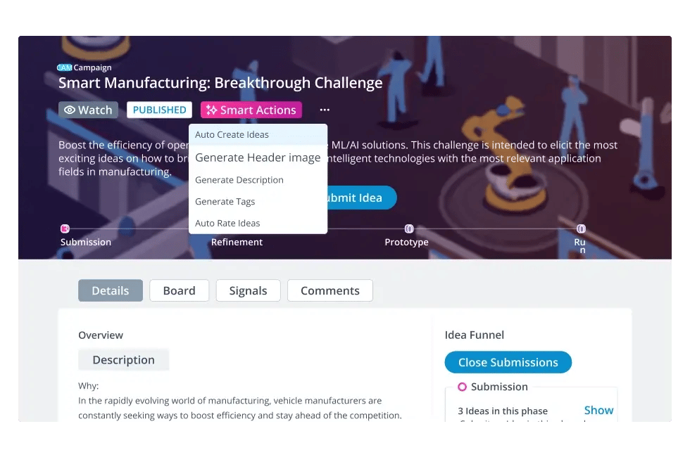 Idea campaign software